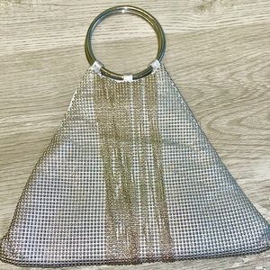 Whiting&Davis silver mesh evening clutch/wristlet